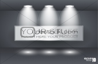 Wall Panel  for Your Product with LED spotlights