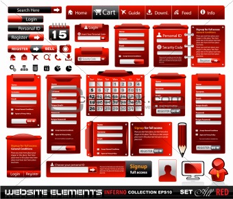 Web design elements extreme collection 2 BlackRed Inferno
