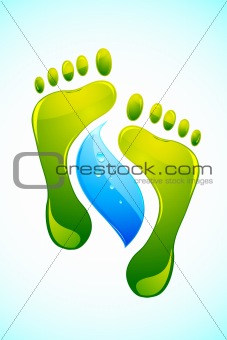 Foot with Water Drop