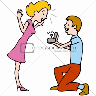 Man Proposes to Woman