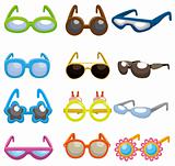 cartoon Sunglasses set icon