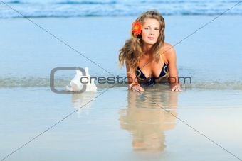 Woman on the beach