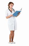 Doctor with file folder