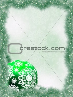 Elegant christmas with snowflakes branches. EPS 8