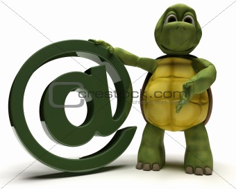Tortoise with @ symbol
