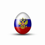 Russian coat of arms on an Easter egg 