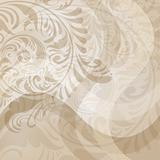 abstract floral background with waves