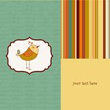 cute love card with bird