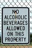 No alcoholic beverages sign