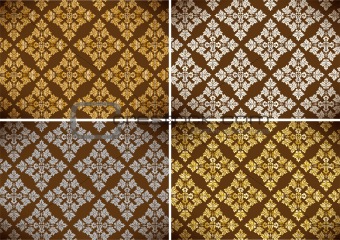 Seamless Wallpaper Pattern, set of six colors
