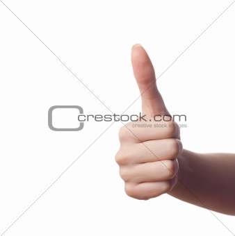 Thumbs up gesture