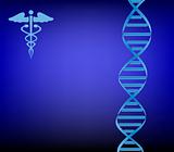 DNA strand and caduceus
