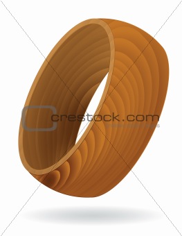 Wood grain textured Ring