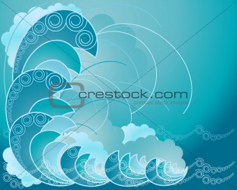 crest of a wave