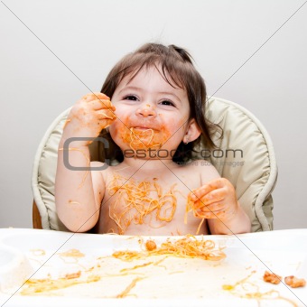 Happy fun messy eater