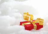 Red Gift with Golden Ribbon