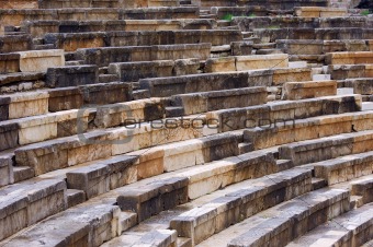 Detail of an ancient Greek theater at Ithomi
