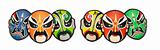 Colorful Chinese opera face masks