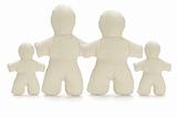 Family of faceless dummy soft dolls 