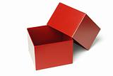 Open red gift box