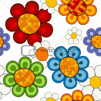 Effortless vivid floral pattern