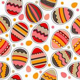 Seamless  easter pattern with eggs
