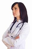 Female doctor isolated on the white background