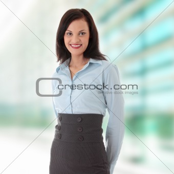 Young happy businesswoman