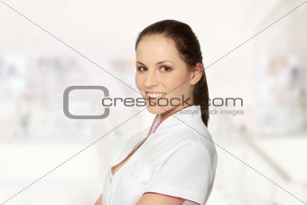 Young female doctor or nurse