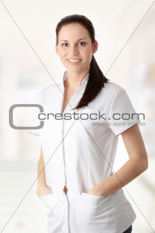 Young nurse or female doctor 