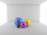 Abstract 3d illustration of spheres