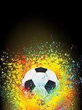 Abstract background with a soccer ball. EPS 8