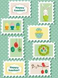 Easter postal stamps set