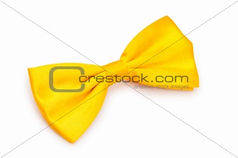 Red bow tie isolated on the white 