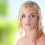 Beautiful blond teen woman