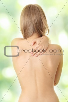 Pain in her back