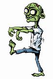 Cartoon zombie isolated on white