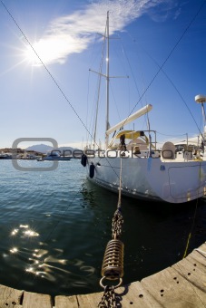 sail boat anchored in a port in Sardinia
sail boat
