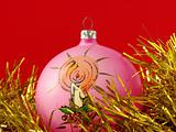 pink christmas bauble 1