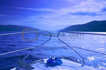 Blue waterscape from boat 2