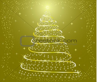 Abstract  Christmas Tree - vector