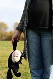 pregnant woman with cat Felix in her hand