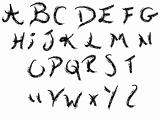 Handwriting alphabet A-Z