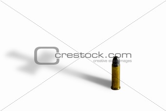 Pistol Bullet with Cross Shadow