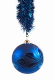 blue christmas ball