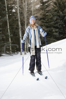 Female skier.