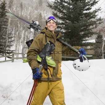 Man with ski gear.
