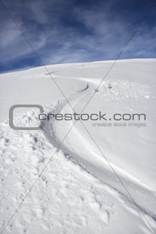 Snowmobile trail.
