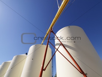 Grain silo storage.