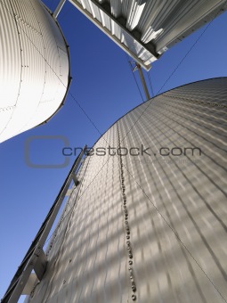 Grain silo storage.